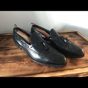 Barrie Ltd. Booters Bkack Wingtip Loafers